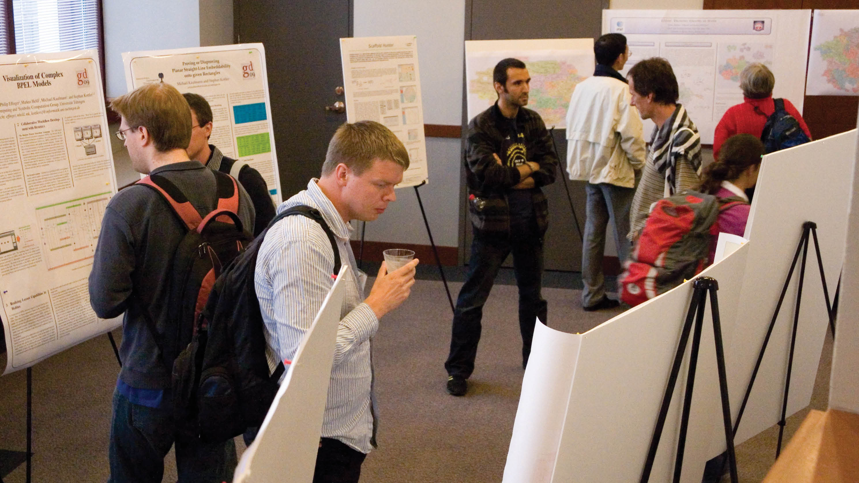 Students attending a Poster Session